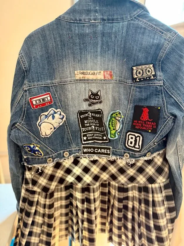 A jacket embroidered by Sasha.
